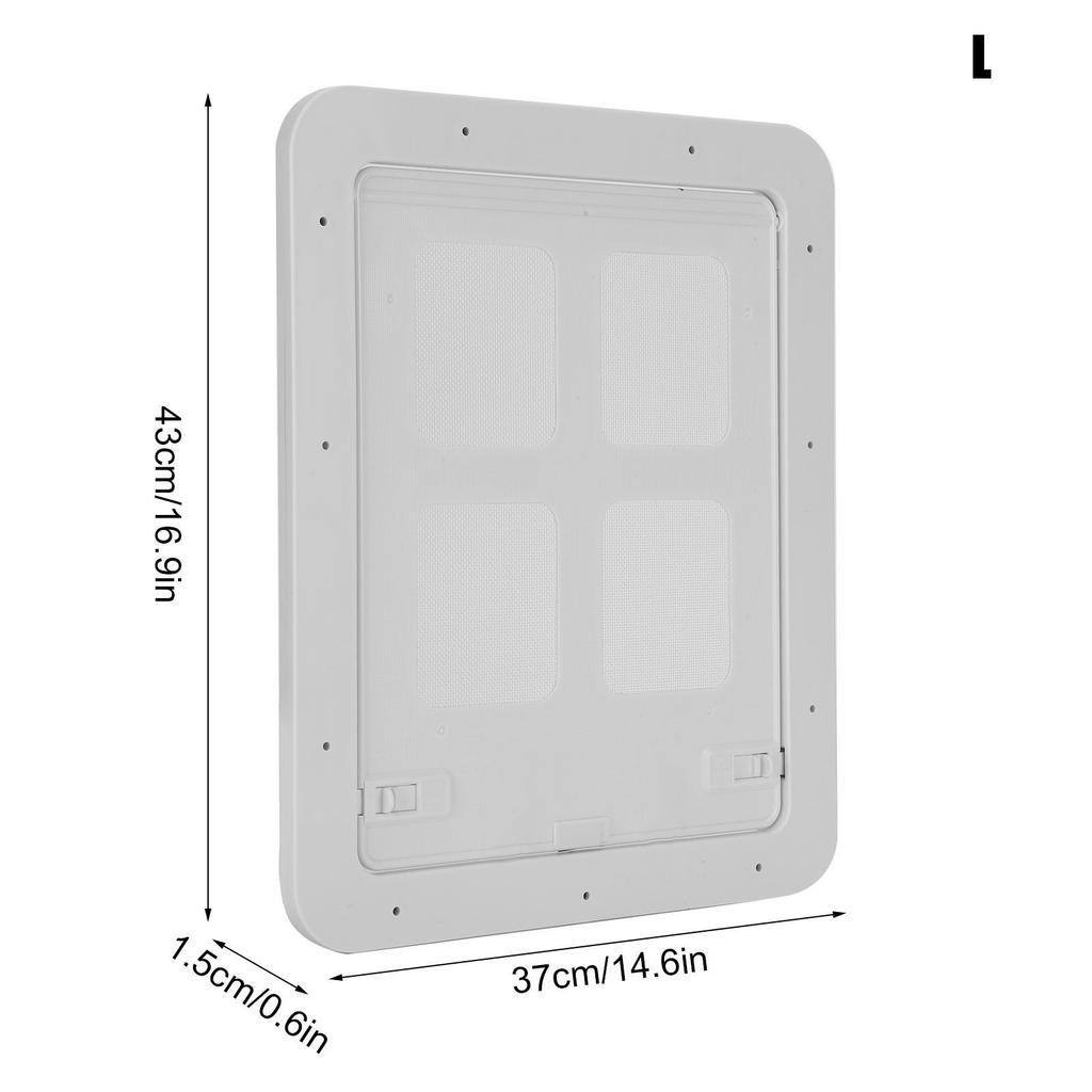 Pet Screen Door ABS Sliding Screen with Magnetic Flap 4 Small Screen Window for Ventilation for Small Cat and Dogs