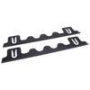 2PCS Stove Gap Fillers Stainless Steel 59.5CM Length Rain Proof Black Color Stove Counter Gap Covers for Kitchen