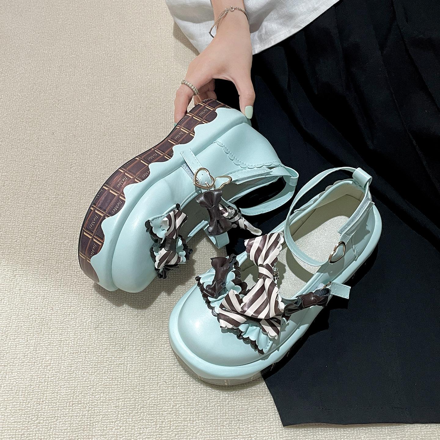 

Popular French Hepburn style platform small leather shoes women s 2025 new summer skirt versatile soft-soled Mary Jane shoes 39 синий