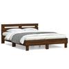 VidaXL Bed Frame with Headboard Brown Oak 140x190 Cm 3207440