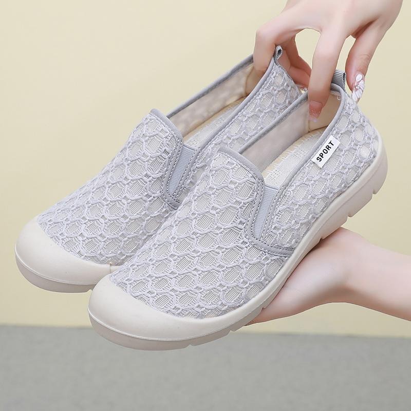 

Новые летние туфли для мам больших размеров женские туфли дышащие сетчатые туфли повседневные туфли удобные туфли для ходьбы 35 серый