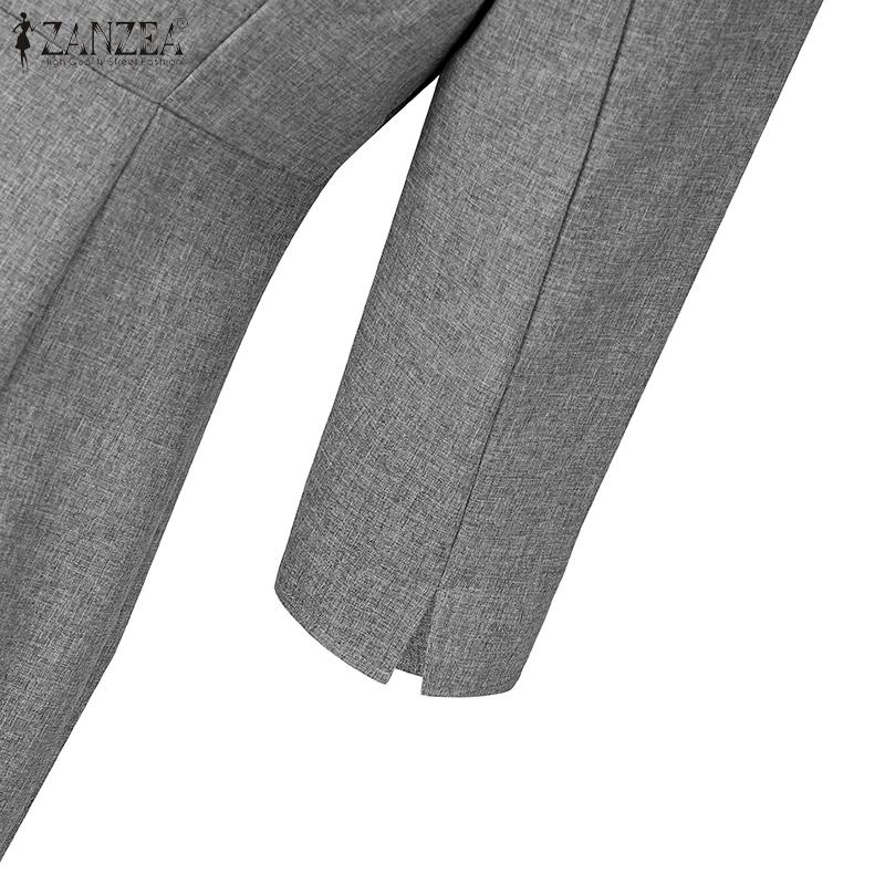 ZANZEA Γυναικείο Καλοκαιρινό Casual Φόρεμα με λαιμόκοψη 3/4 με μανίκια με λεπτή θήκη