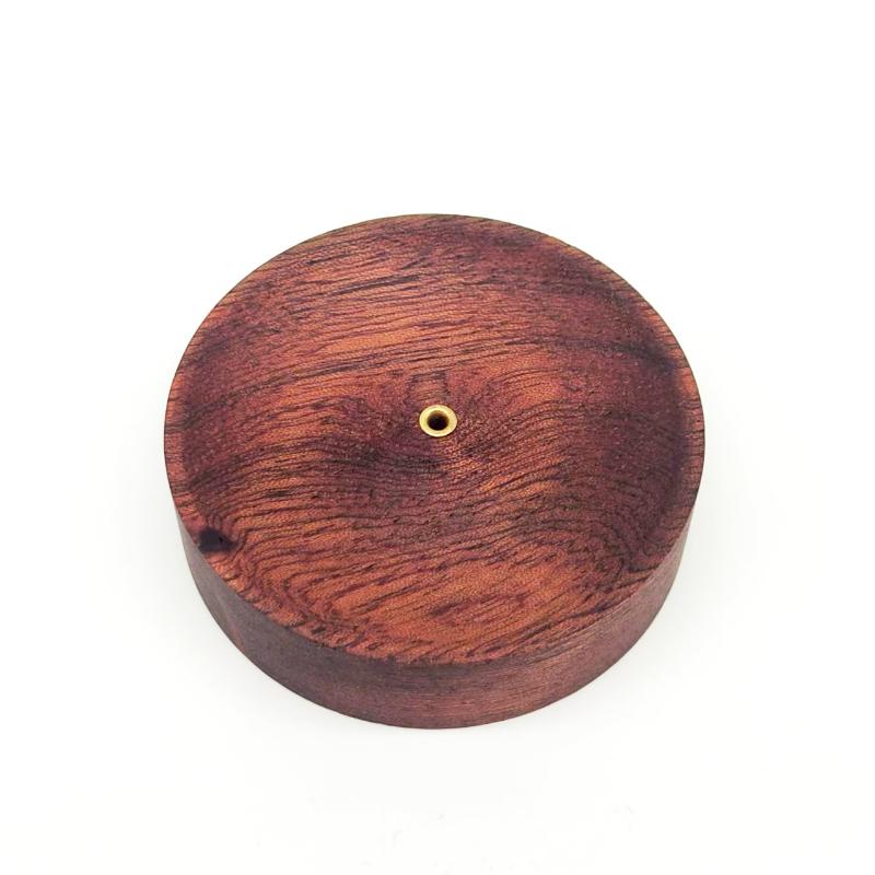 New 1Pcs Agarwood Tray Holder North American Black Walnut Solid Wood Incense Stick Handmade Tea Ceremony Round Incense Burner