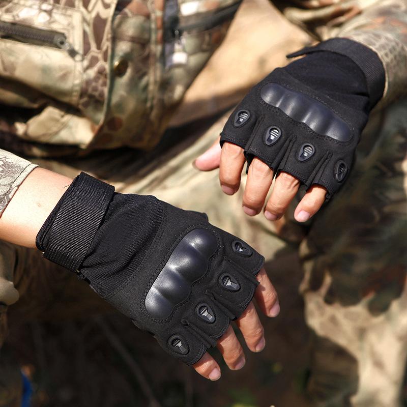 

Чоловічі рукавички на півпальці Військові тактичні рукавички для активного відпочинку Спорт Стрільба Полювання Страйкбольні мотоциклетні велосипедні рукавички XL