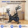 Exercise Bike QK116C, 6KG Flywheel, Adjustable Seat & Handlebar, LCD Monitor, Black-Red, 120KG Max Load Cycling Bikes For Home