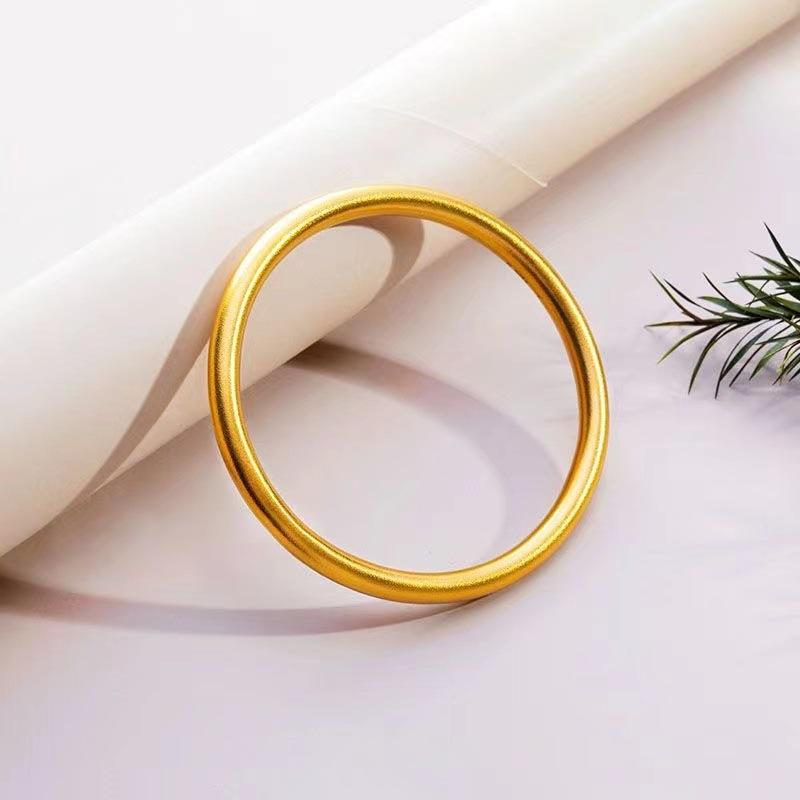 Fashionable Bracelet For Women Round Minimalist Elegant Gold Color Bangle Luxury Accessories Popular Jewelry