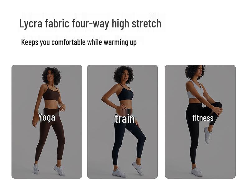 Women's High-Elasticity Yoga Leggings - Peach Lift & Nude Feel