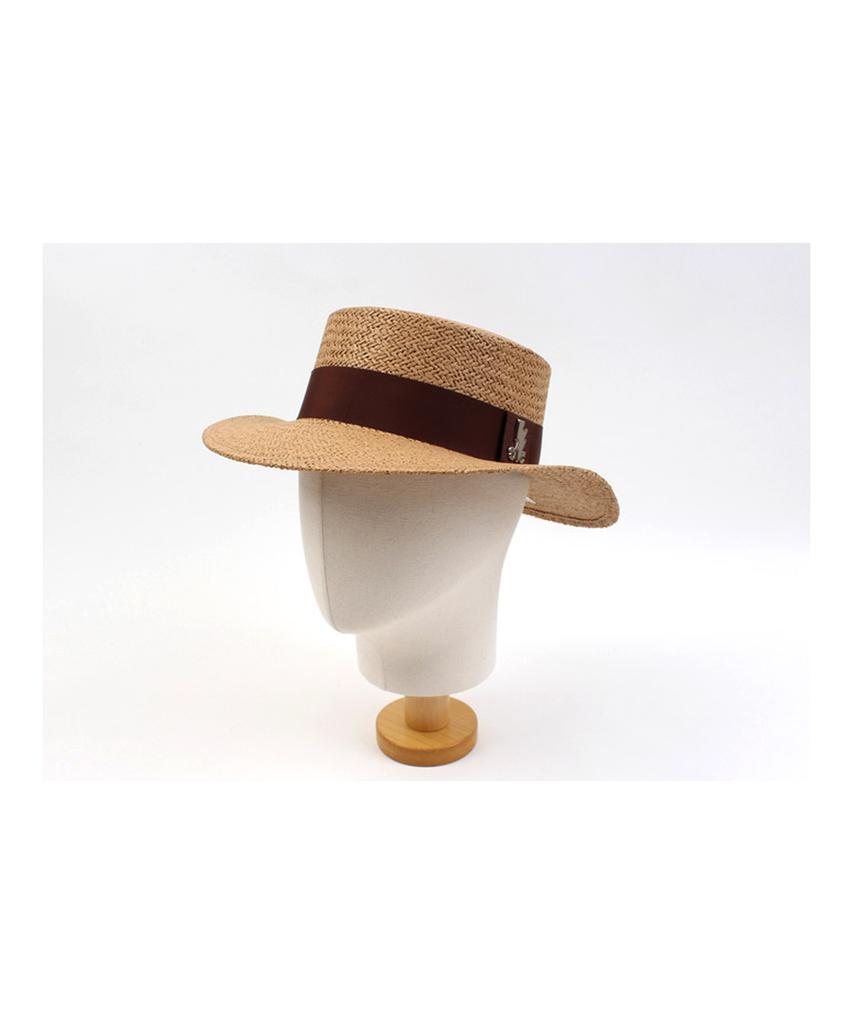 Yunibeosyeolkemiseuteuli Brown Line Brown Panama Hat Panama Hat