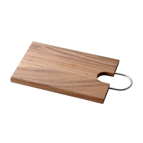 Kevnhaun Wooden Cutting Board, Small, 35 x 18.8 cm, Made of Natural Acacia Wood, Gentle on Blades, Tabletop-Ready Design, Nordic Style, Includes Wood