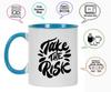 Inkdotpot 11oz Ceramic  Coffee  Mug  Take The Risk Positive Inspirational Quotes Gift For Employee Boss Coworkers
