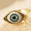 Punk Eyeball Rings for Men Women Unisex Evil Eye Vintage Halloween Jewelry Wholesale Exaggerated Gothic Rings Gift