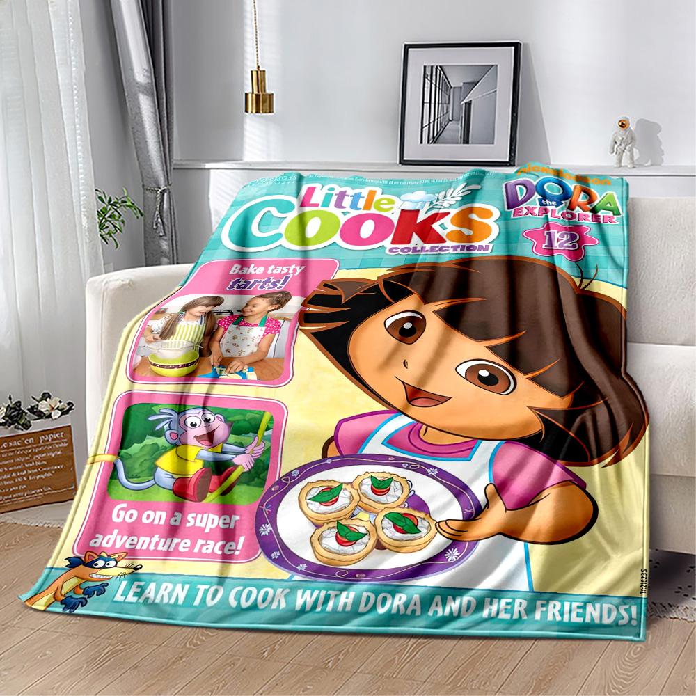 Dora Explorer Blanket Warmthful Decor Perfect for Office Chair Picnics Office Four Seasons Multipurpose Modern Ideal Gift For Birthday Valentine'S Day