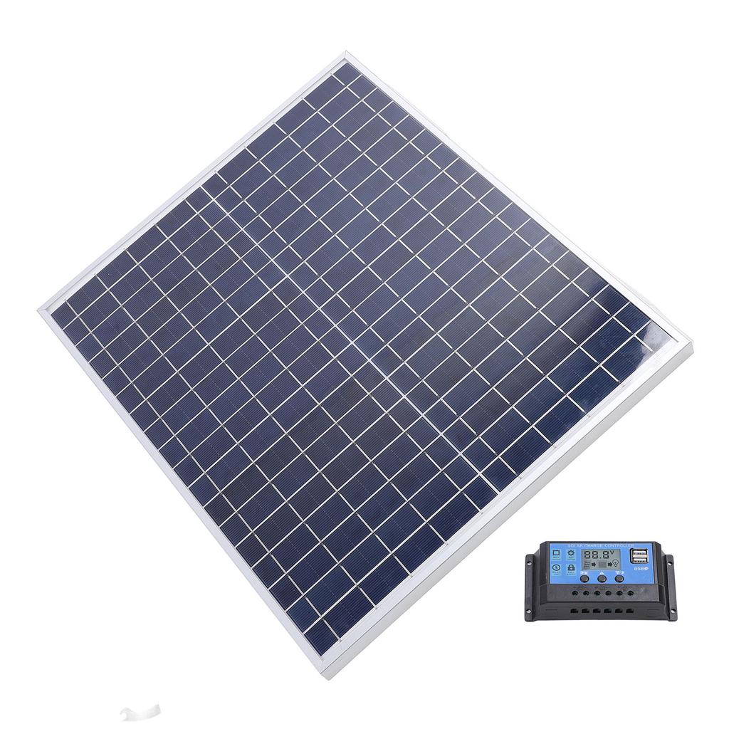 Solar Panel Kit System with Controller 22W DC18V Portable IP65 Water Proof for Home Shed Cabin Boat