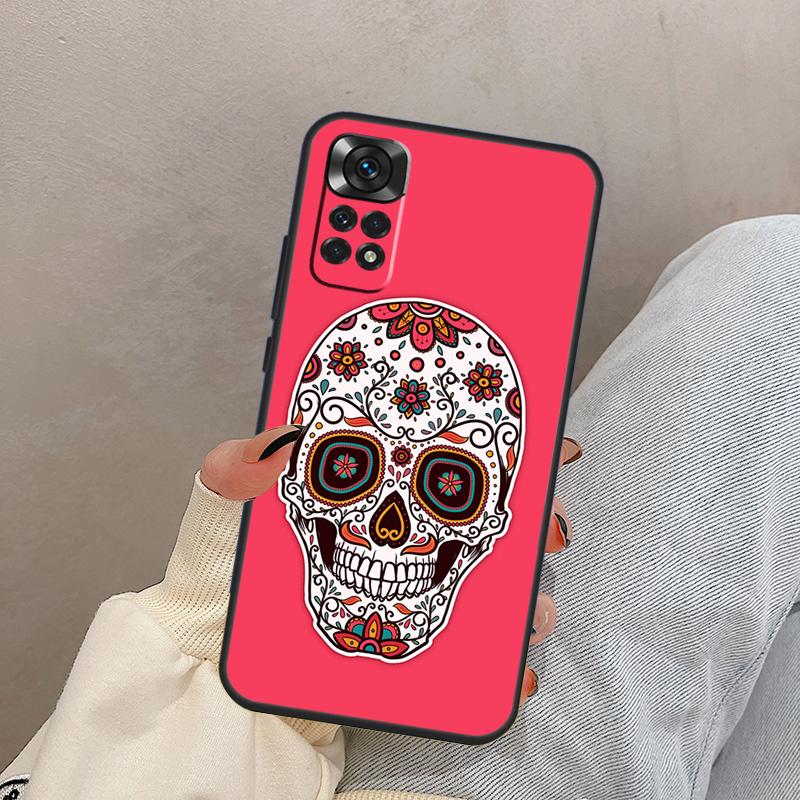 Mexican Skull Girl Tattooed Art For Xiaomi Redmi Note 13 10 12 11 14 15 Pro Plus Case Cover For Redmi 15 13C 12C 14C 10C 15C