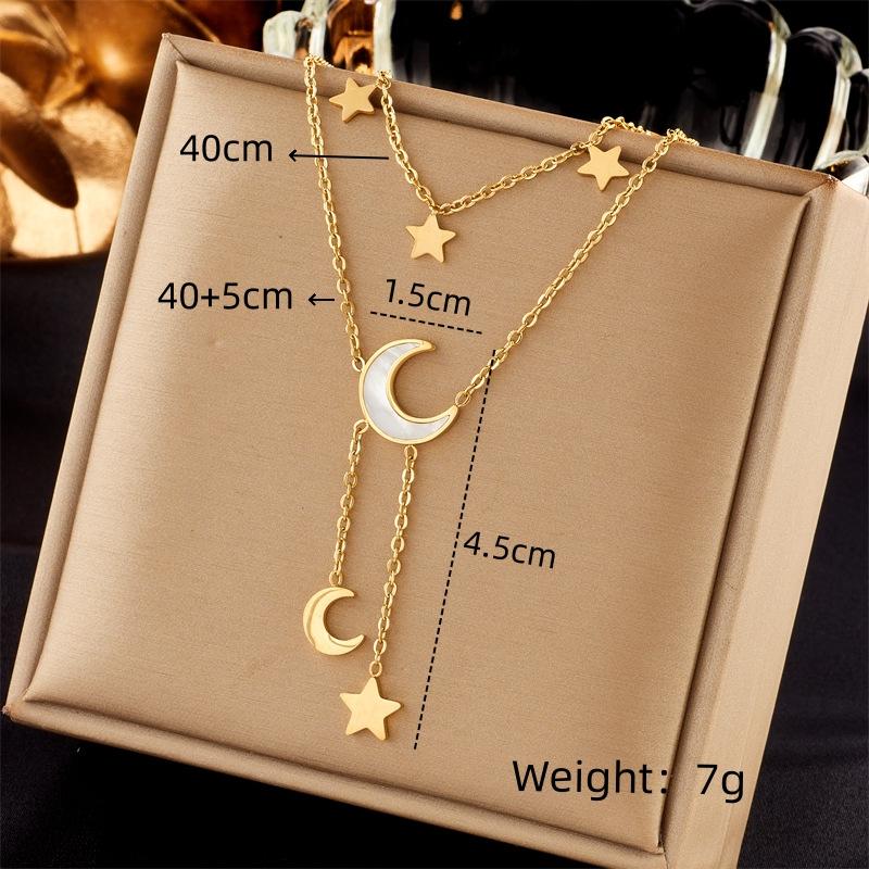 

1 комплект многослойных ожерелий-подвесок с кисточками из нержавеющей стали, модная женская цепочка для ключиц со стеклянной смолой и имитацией жемчуга, трендовый