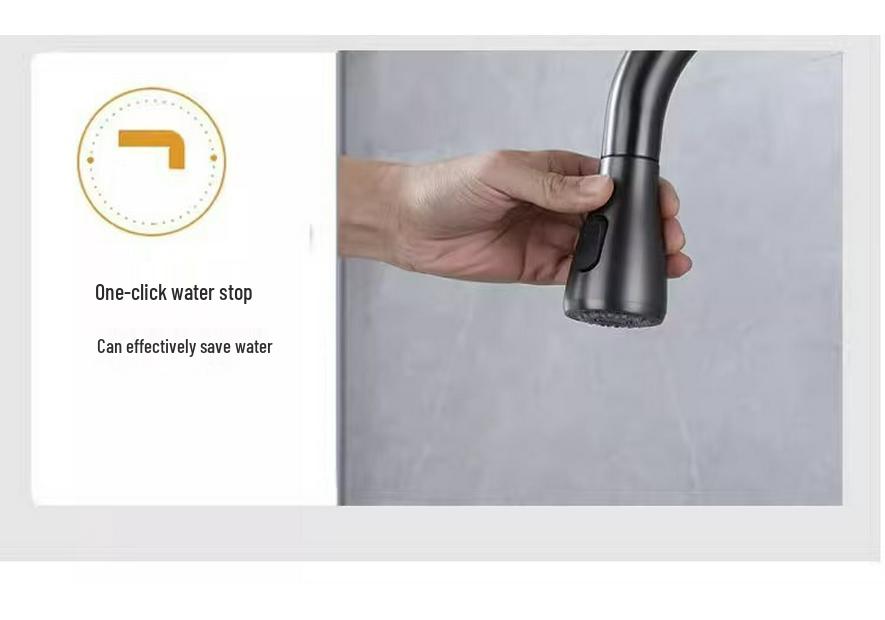 Stainless Steel Telescopic Swan Neck Faucet, Universal Rotation, Hot/Cold Compatible.
