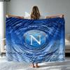 1PC SSC Napoli Custom Name Patterned Flannel Blanket Suitable For All Seasons for Home Decor Warmth and Comfort Gifts Holiday Present