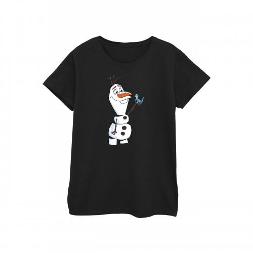 

Disney Womens/Ladies Frozen 2 Olaf And Salamander Cotton T-Shirt XXL білий