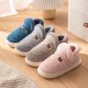 Cotton Slippers Winter Bag Heel Indoor Home Warmth Piled Thick Sole Strap Heel Non-slip Fluffy Cotton Shoes