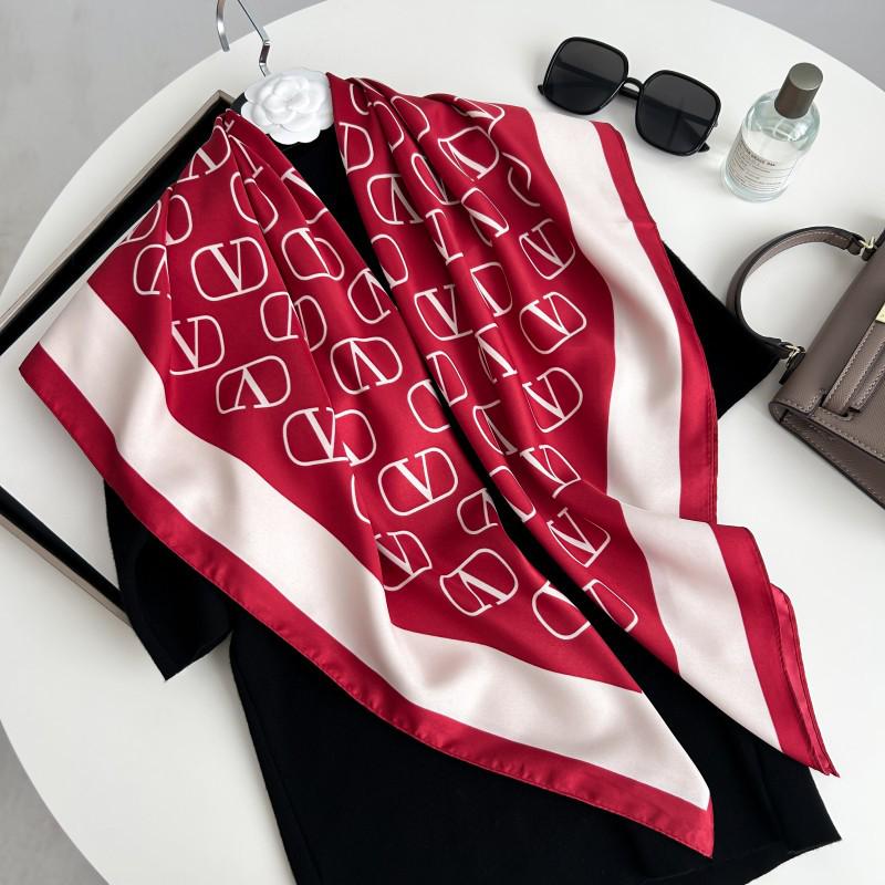 Čiernobiela hodvábna twill šatka so zvieracím vzorom - 90x90CM Jesenný/Zimný šál pre ženy