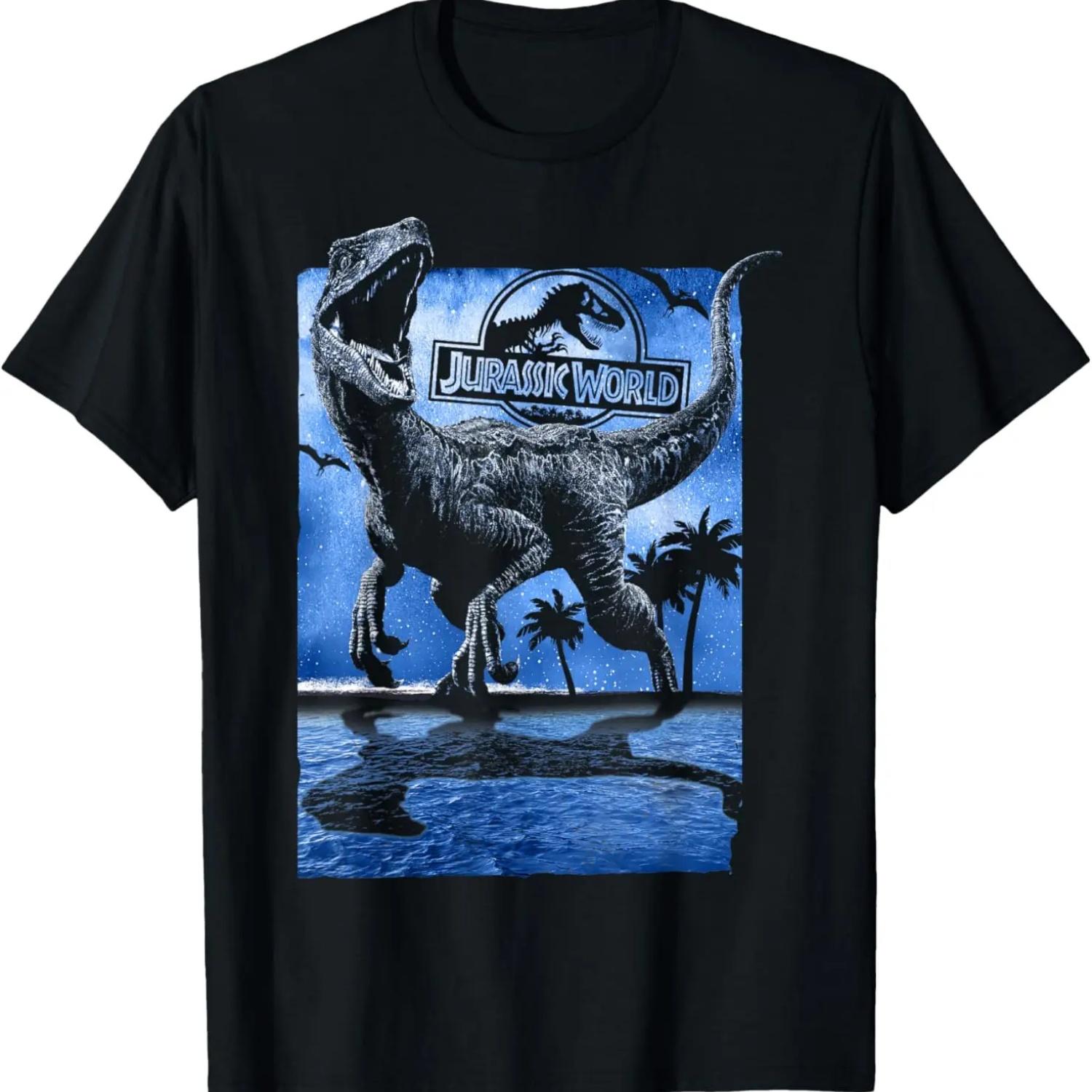 Футболка с графическим логотипом Jurassic World Raptor Moon Light S