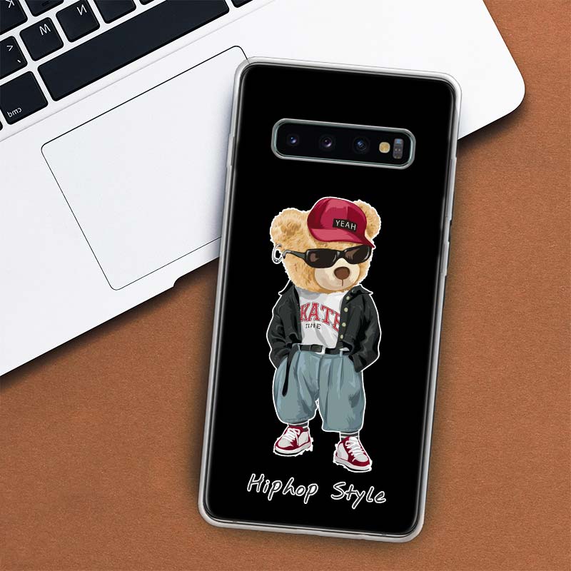 Fashion Brand Bear Phone Case For Samsung Galaxy M21 M12 M31S M32 M51 M52 Note 20 Ulte 10 Plus 9 8 J4 J6 + J8 M11 F52 F62
