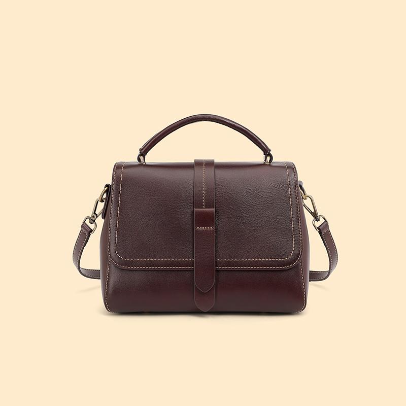 100% Genuine Leather Women's Bag 2026 New Luxury Designer Shoulder Bags Women Crossbody Bag Vintage Cowhide Female Handbags