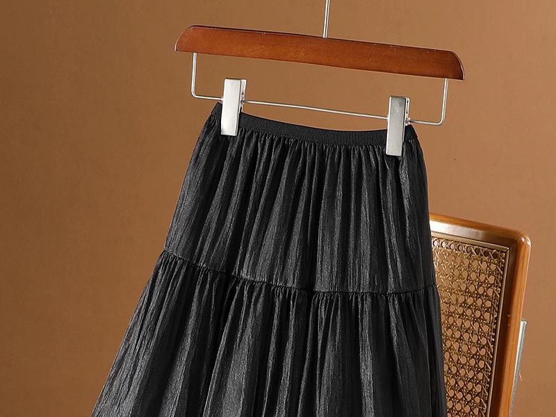 Dimanaf 2025 sommer Frauen Neue Röcke Feste Elastische Taille Gefaltete Elegante Röcke