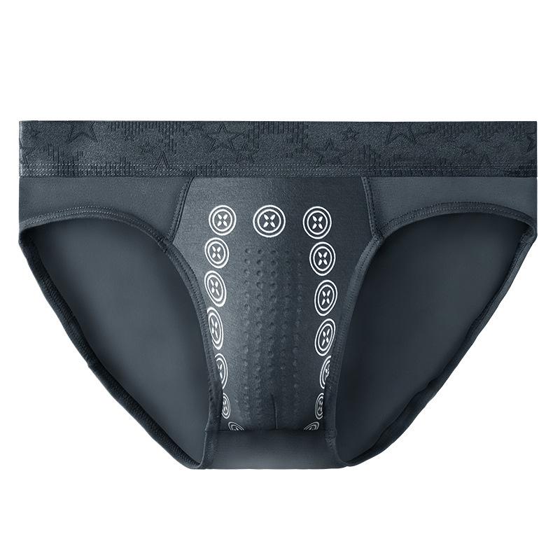 Men's Summer Breathable Boxer Briefs with Negative Ions, Comfortable and Mid-Rise.