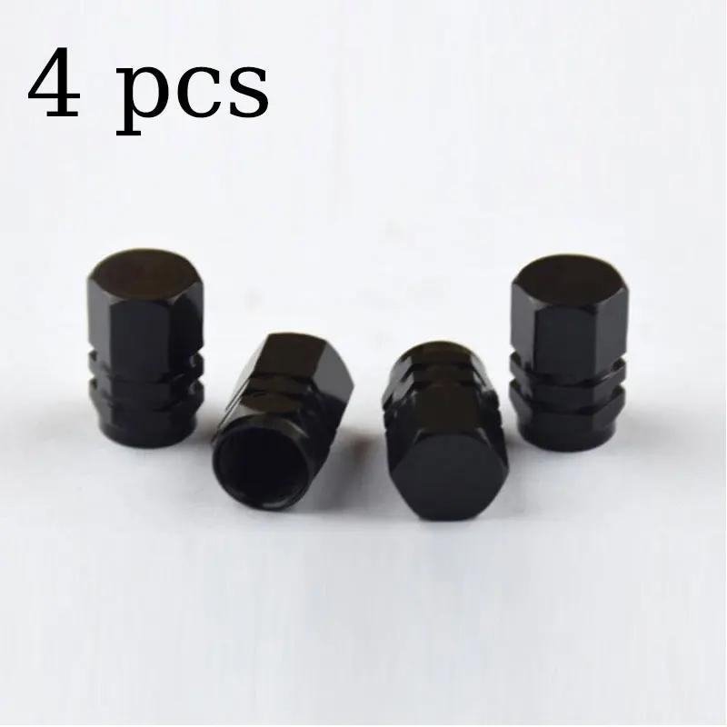 4Pcs Car Tire Valve Stems Cap Knurling Style Theftproof Aluminum Alloy Tire Wheel Stem Air Valve Cap Covers Car Moto Trucks Bike