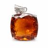 Натуральний помаранчевий топаз Срібло 925 проби 100 каратів Підвіска з дорогоцінним камінням Квадратне огранювання СЕРТИФІКОВАНО my-480-ns