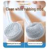 Silikon 2-in-1 Badepinsel mit langem Griff & Massagegerät - Wasserdichter Duschschrubber