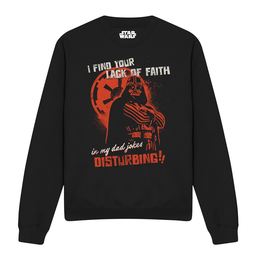 Star Wars Unisex Adult Dad Jokes Disturbing Darth Vader Sweatshirt