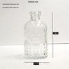 Embossed Glass Vase for Fresh or Dried Flowers - Home Hydroponics Decor
