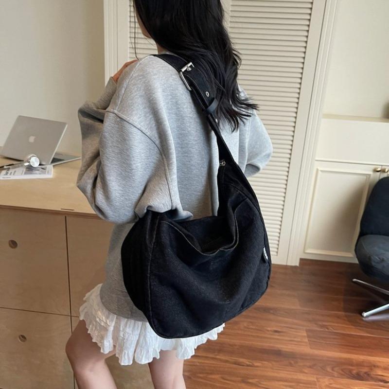 Vintage Vintage Large Capacity Crossbody Bag Washed Denim Bag Versatile Japanese Shoulder College Student Class Mailman Bag