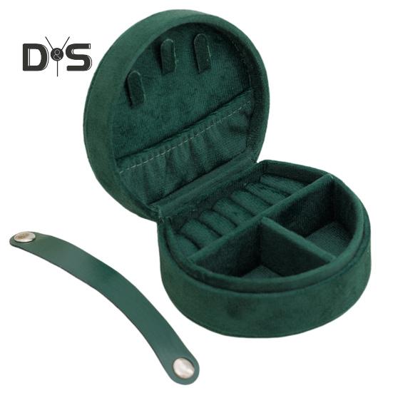 

Портативная шкатулка для украшений, колец, ожерелий, органайзер с мягкой подкладкой, большой емкости, легкий дорожный футляр, держатель для украшений зелёный