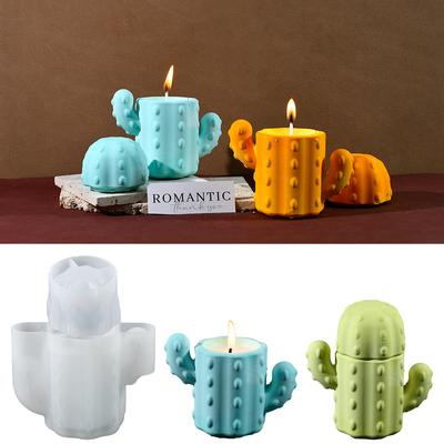DIY Kaktus Harzform für Aufbewahrungsbox, Aromakerzenhalter, Heimdeko, Epoxid-Bastelarbeit, Mini-Organizer Silikonform