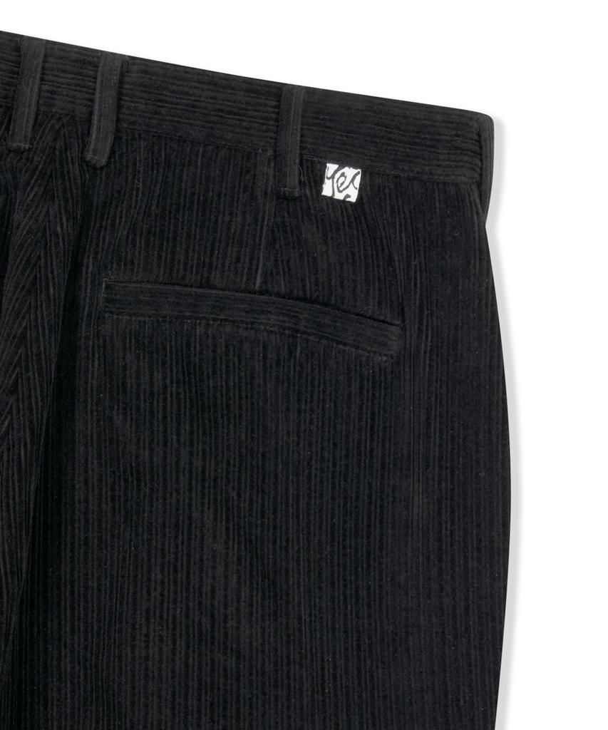 YESEYESEE Cord Tucked Pants Black