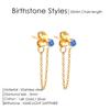 EMANCO Zircon Birthstone Pendant Earrings 12 Zodiac Signs Stainless Steel Jewelry Party Gifts