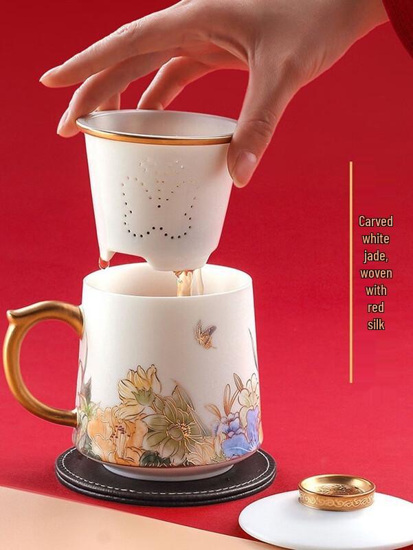 Dehua Ceramic Tea Infuser with Separator