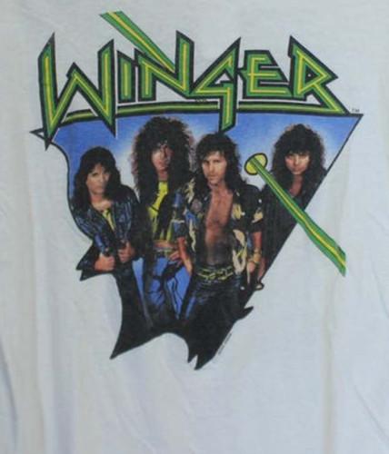 Winger Concert Too Tuff To Tame Tour 1989 White Men Cotton T-shirt L