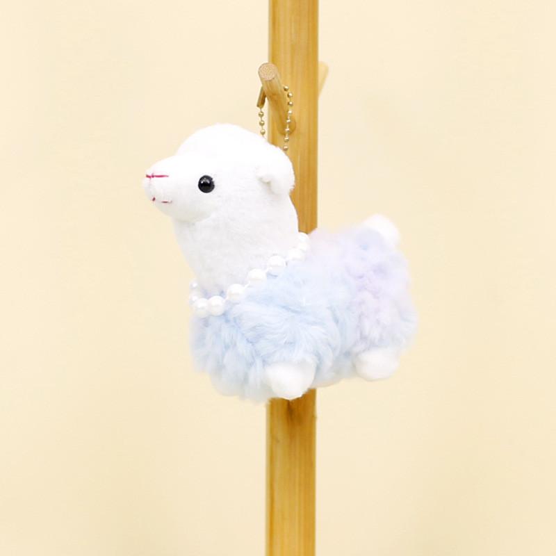Cute Multicolored Alpaca Plush Keychain Soft And Cuddly Llama Toy For Gifts
