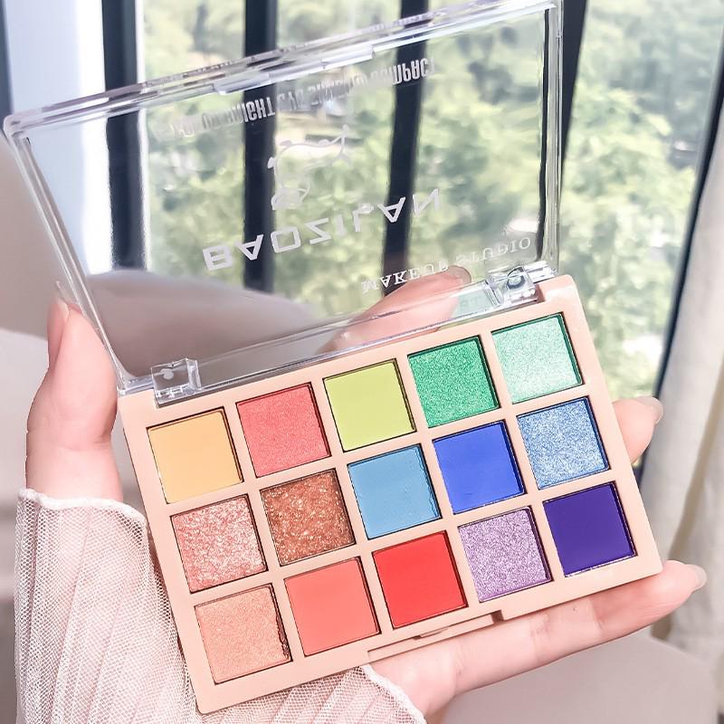 Versatile Multi-Color Eyeshadow Palette: Contour, Highlight & Matte Shimmer Earth Tones