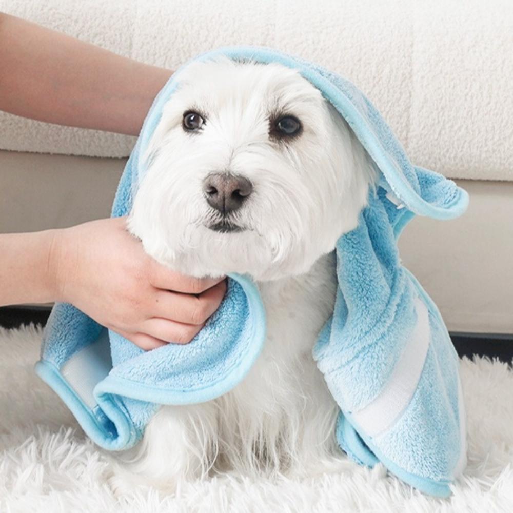Soft Dog Bath Towel Warm Pet Wash Towels New Puppy Bathrobe  for Pet Cleaning