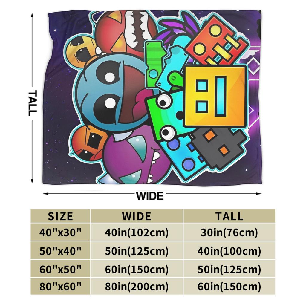 Geometry Gaming Dashed Flannel Blanket Soft Warm Throw Blanket for Living Room Travel Office Novelty Bedspread Sofa Bed Cover