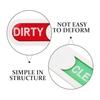 COHEALI Dishwasher Magnet, Magnetic Display Sign To Indicate Cleanliness and Dirt, ABS Material, Acrylic, White, Useful Goods for Home, Kitchen and