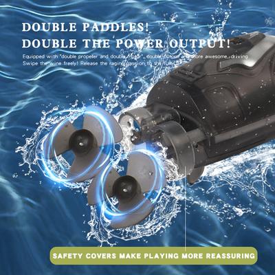 Remote Control Boat for Pools and Bathtubs, 2.4GHz Mini Stunt Speedboat with LED Lights,