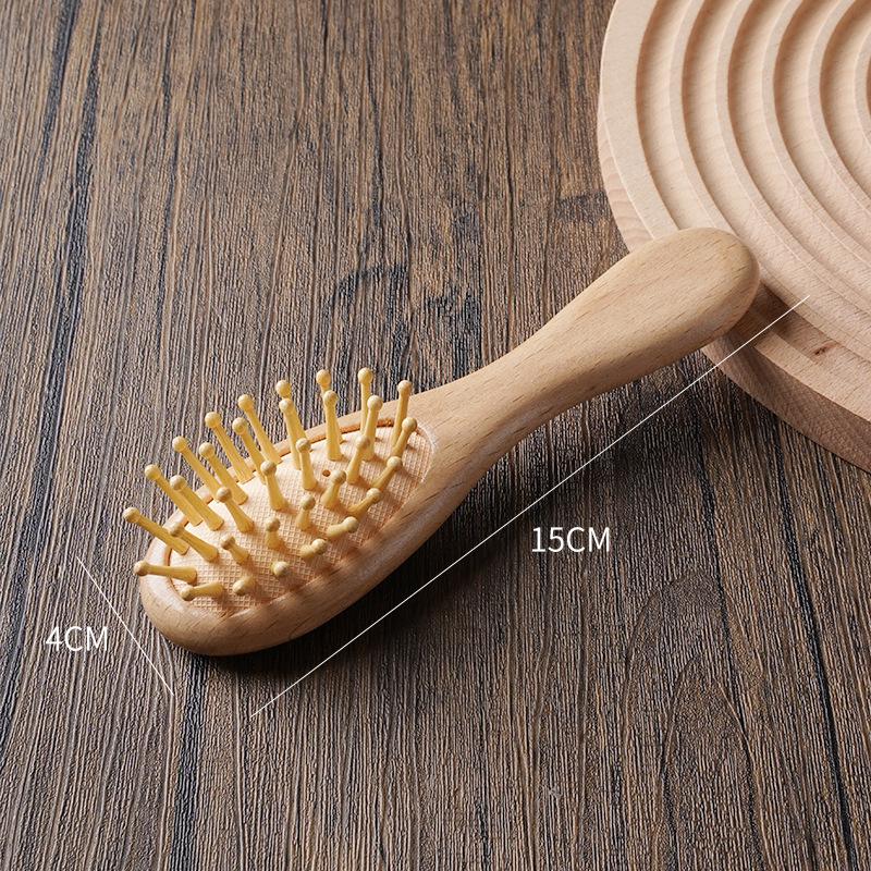 Beech Wood Air Cushion Comb: High-Rebound Massage, Anti-Hair Loss, Gentle Care, Trendy Design.