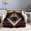 Fashion patterns Masonic portable sofa Blanket Freemason Flannel warm four seasons camping blanke Freemasonry Multi Size blanket