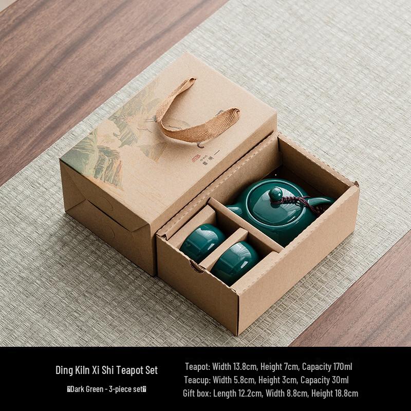 

Dark Green Ceramic Xishi Teapot Set